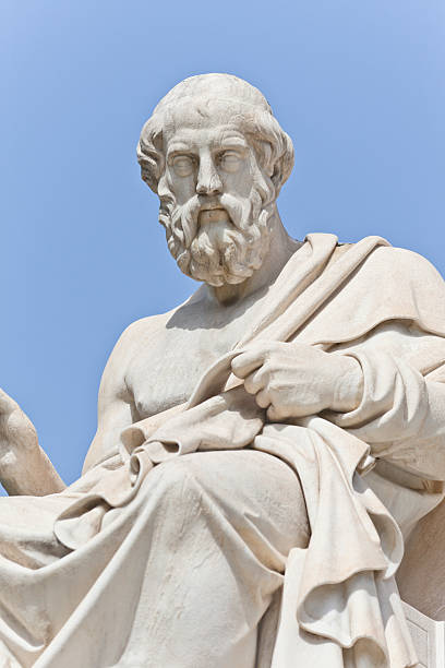o filósofo platon grega antiga - plato philosopher statue greek culture imagens e fotografias de stock