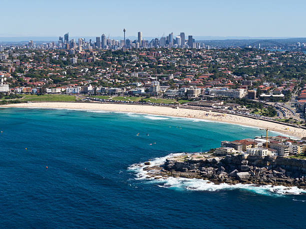 istock Bondi Beach and Sydney Skyline 177008223