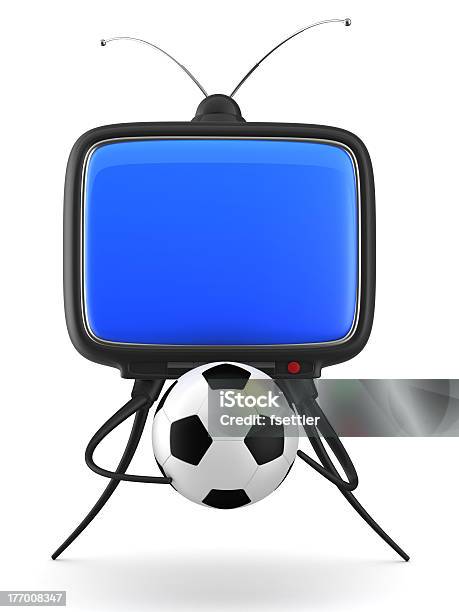 Foto de Tv Do Futebol e mais fotos de stock de Abstrato - Abstrato, Antena - Equipamento de telecomunicações, Bola