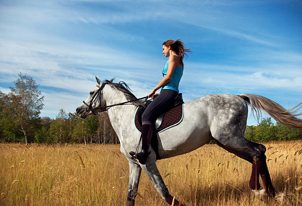 istock Girl on a horse 177009818
