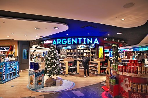 Buenos Aires, Argentina - 23 Dec 2019: Airport of Buenos Aires, Argentina
