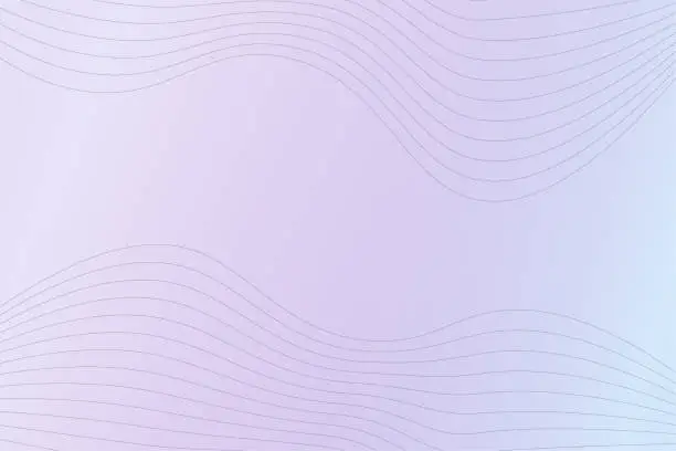 Vector illustration of abstract background with smooth wavy lines in lilac and purple colors