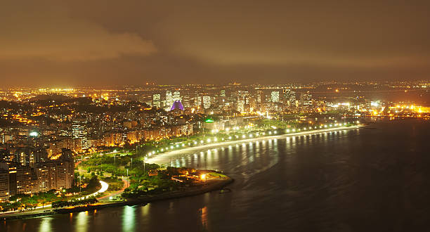 istock Night view of Flamengo beach and district 177011123
