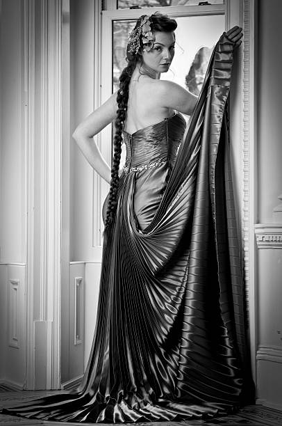 istock Female Model In Elegant Dress 177011192