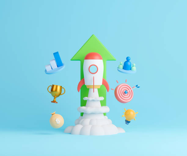 istock Business start up concept 3d illustration. 1770115084