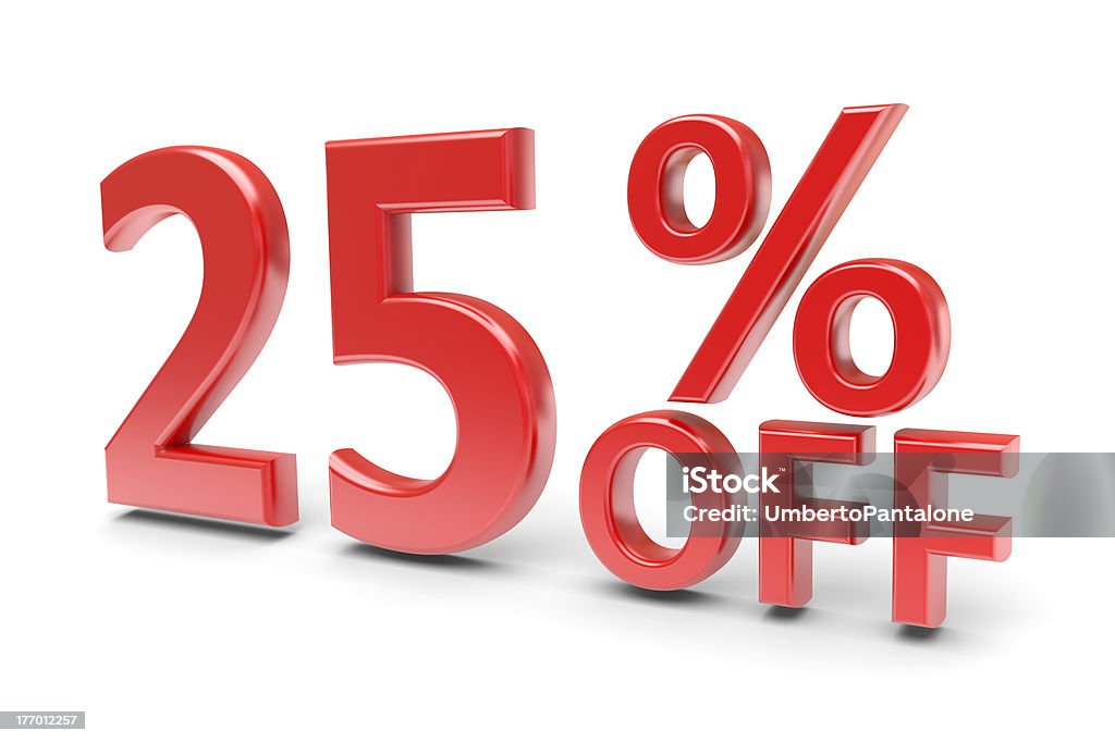 Fünfundzwanzig Prozent Ermäßigung - Lizenzfrei Ausverkauf Stock-Foto