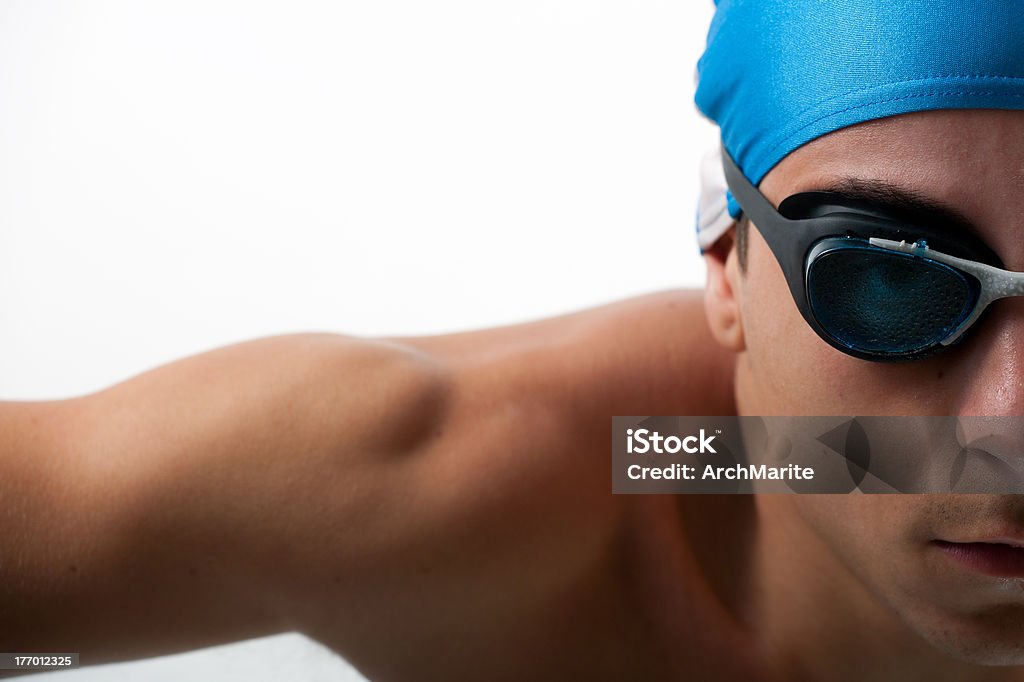Metà giovane Nuotatore - Foto stock royalty-free di Acqua