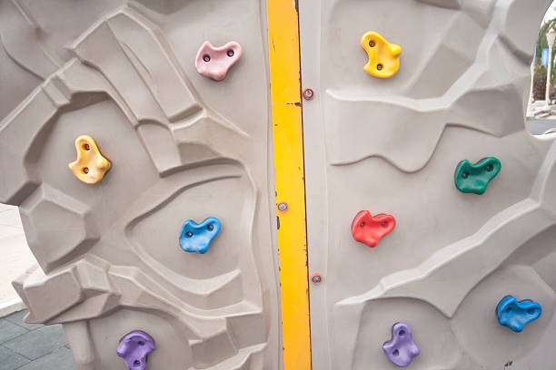 istock climbing wall for children in a park 177012558