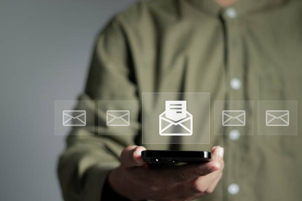 istock New email notification concept. Businessman receives email notification, business email communication and digital marketing, newsletter, message, sms, electronic communication technology. 1770134888