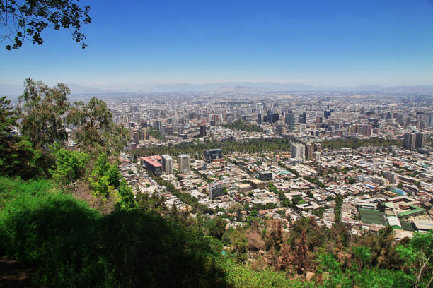 istock Panoramic view of Santiago from San Cristobal Hill, Chile 1770142466