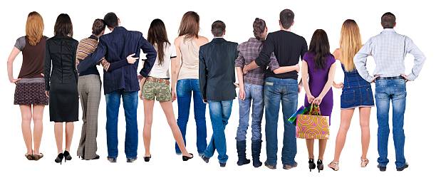 istock Back view group of people who are looking 177015123
