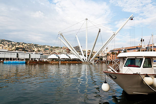 istock Genova Old Port Harbor In a Cloudy Day, Italy 177015259