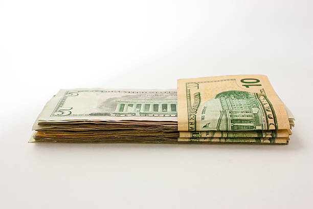 pile of money stock photo