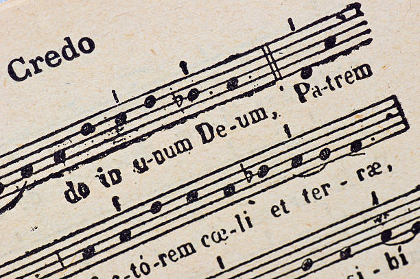 istock Music sheet of Christian Hymn Credo 177015938