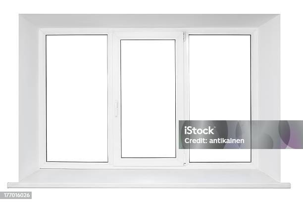 Plástico Blanco Amplia Ventana Foto de stock y más banco de imágenes de Marco de ventana - Marco de ventana, PVC, Recortable