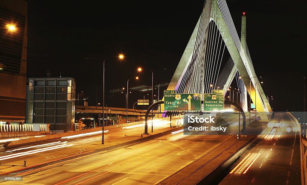 O Zakim Bridge em Boston. - Royalty-free Boston - Massachusetts Foto de stock