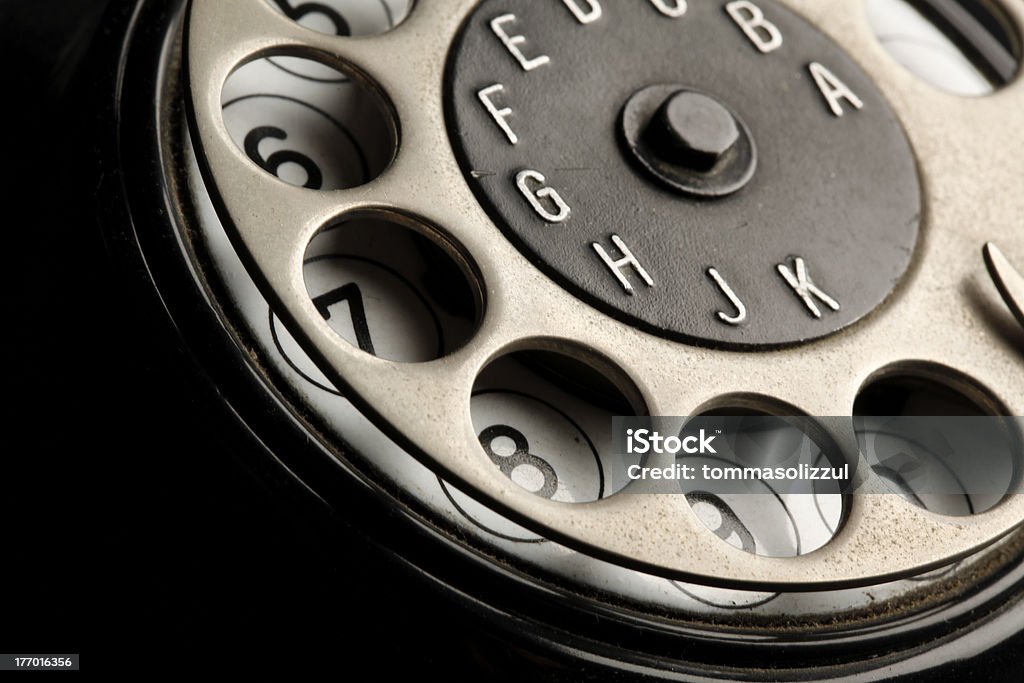 vintage telephone detail Retro Style Stock Photo