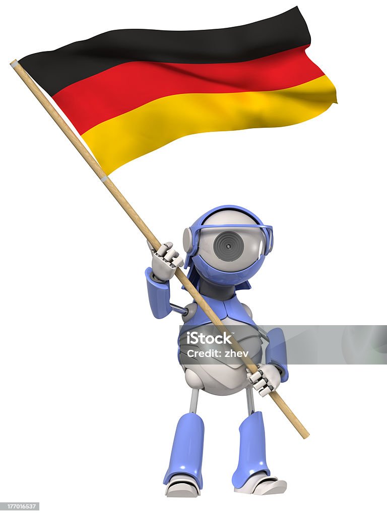 Robot z Flaga Niemiec - Zbiór zdjęć royalty-free (Aparat fotograficzny)