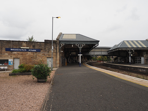 Perth, UK - September 13, 2023: Perth railway station