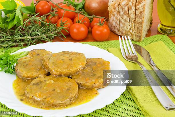 Pork Loin In Sauce Stock Photo - Download Image Now - Beef, Cooked, Crockery