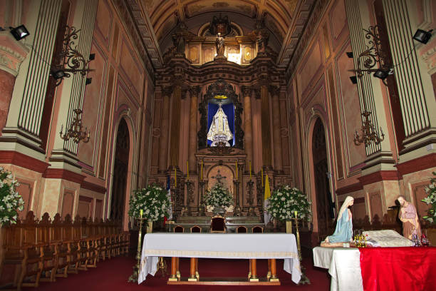 basilica de la merced, chuch in santiago, chile - merced county imagens e fotografias de stock