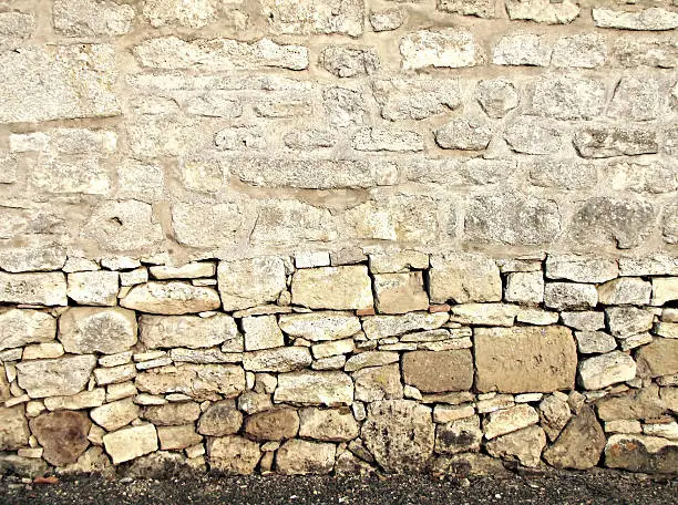 "Used stone wall for autumn, ancient or vintage abstract backgrounds"