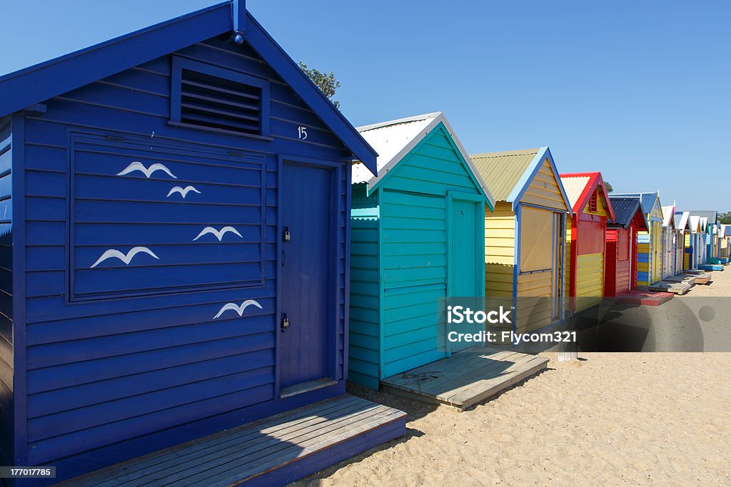 Brighton Beach des cabanes de bain - Photo de Australie libre de droits
