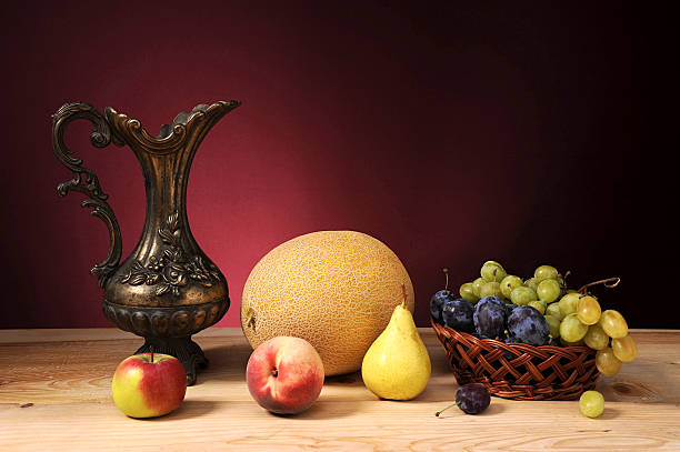 istock Metal jug and fruit 177018845