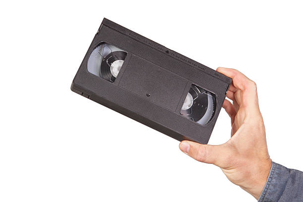 istock Videotape, videocassette in hand. On a white background. 177018907