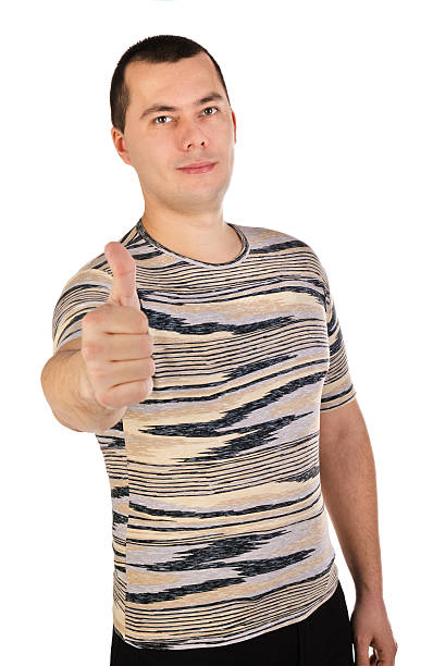 istock Portrait of young man with thumb up 177019863