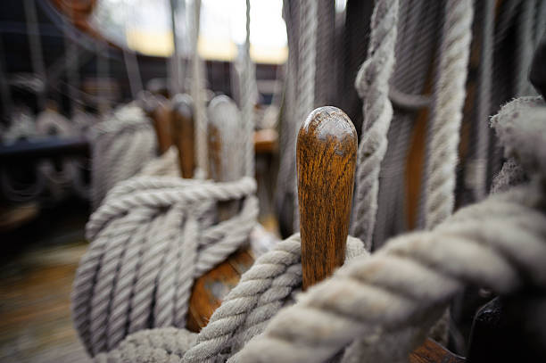 Wooden ship stock photo