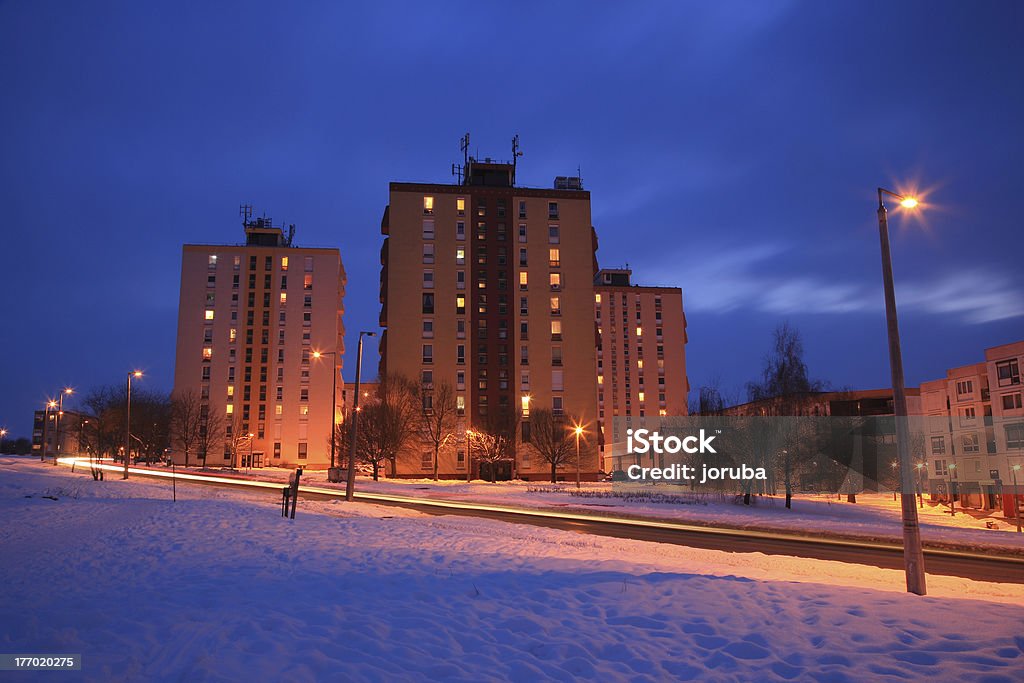 Block von flats - Lizenzfrei Kleinstadt Stock-Foto