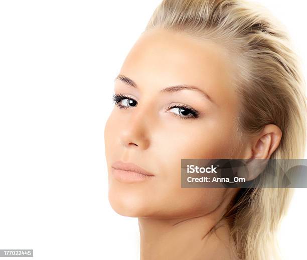 Closeup Of Beautiful Female Face Isolated Stock Photo - Download Image Now - Adult, Adults Only, Beautiful People
