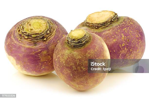 Three Fresh Turnips Stock Photo - Download Image Now - Rutabaga, Turnip, White Background