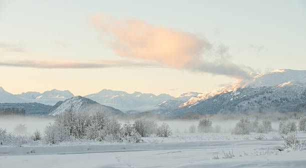istock The Chilkat Valley under a covering of snow 177024082