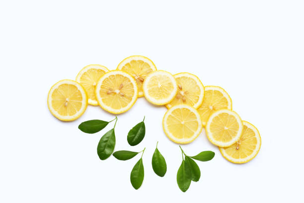 istock Fresh lemon slices isolated on white 1770241005