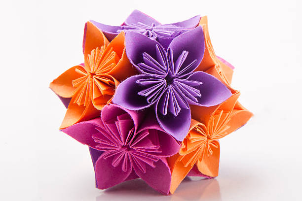 Origami flower stock photo