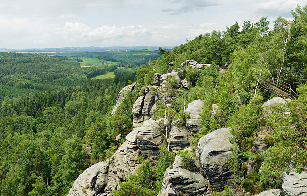 mountain rocky scenic in summer. stock photo