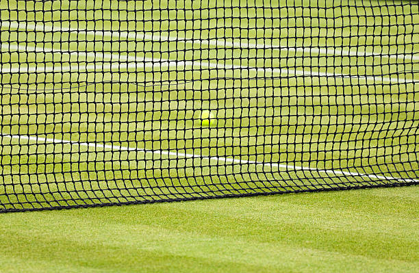 istock Tennis ball and court 177024821