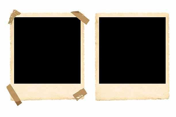 Old Photo Frames two old photo frames one with tape and one clean run down photos stock pictures, royalty-free photos & images