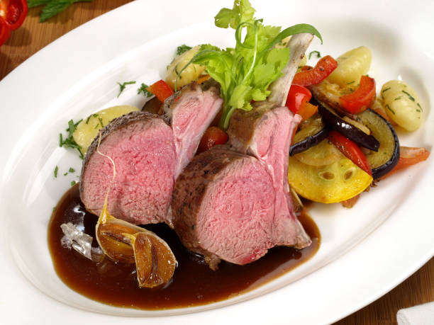 istock Medium Lamb Racks with Vegetables and Gnocchi 1770254443