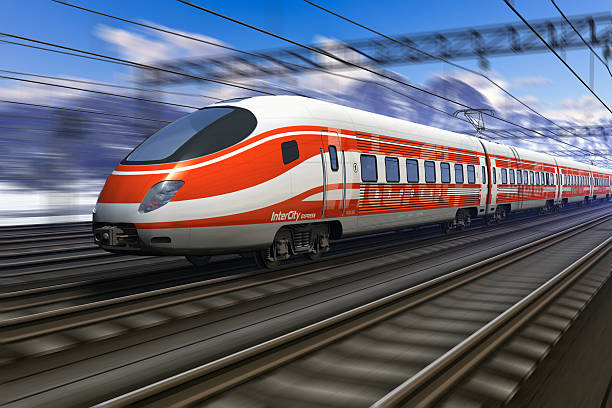 Modern high speed train with motion blur See also: high speed train photos stock pictures, royalty-free photos & images