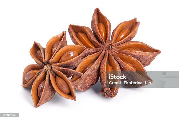 Anise Star Isolated On White Background Stock Photo - Download Image Now