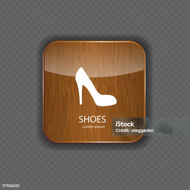 Schuhe Holz Anwendung Icons Stock Vektor Art und mehr Bilder von Bewerbungsformular - Bewerbungsformular, Icon, Illustration