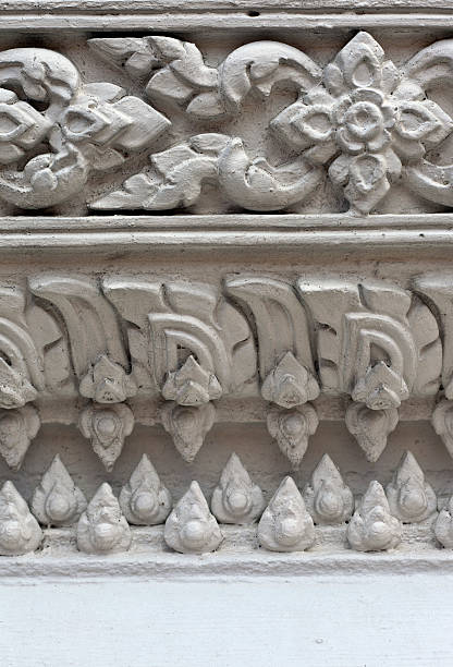 istock White stucco , thai style on the Wall 177026412