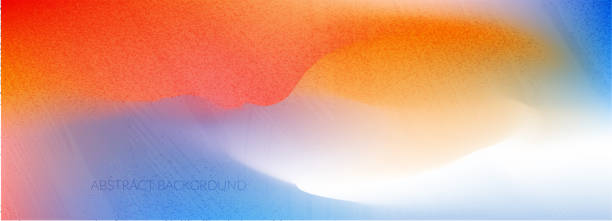 абстрактный yk эстетичный многоцветный шумовой световой фон. ретро цветной узор с зернистой текстурой. яркое теплое отражение, сине-оранжев - blue background orange background purple background light stock illustrations