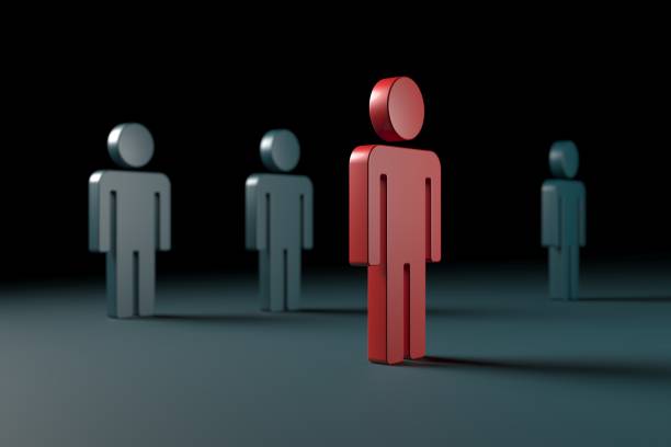 istock Different person in a crowd. Unique individuality concept 1770269707
