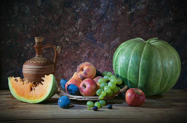 istock Yellow watermelons, and various fruits 177027543
