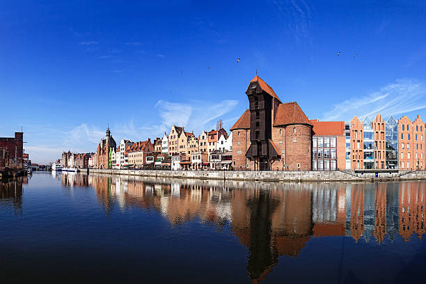 istock Wide angle riverside view of Gdansk 177028075