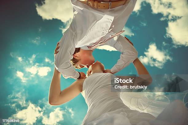Bride And Groom Kissing Stock Photo - Download Image Now - Adult, Adults Only, Affectionate